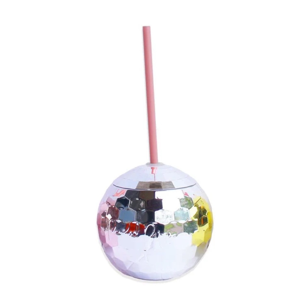 Packed Party - Disco Ball Drink Tumbler with Straw